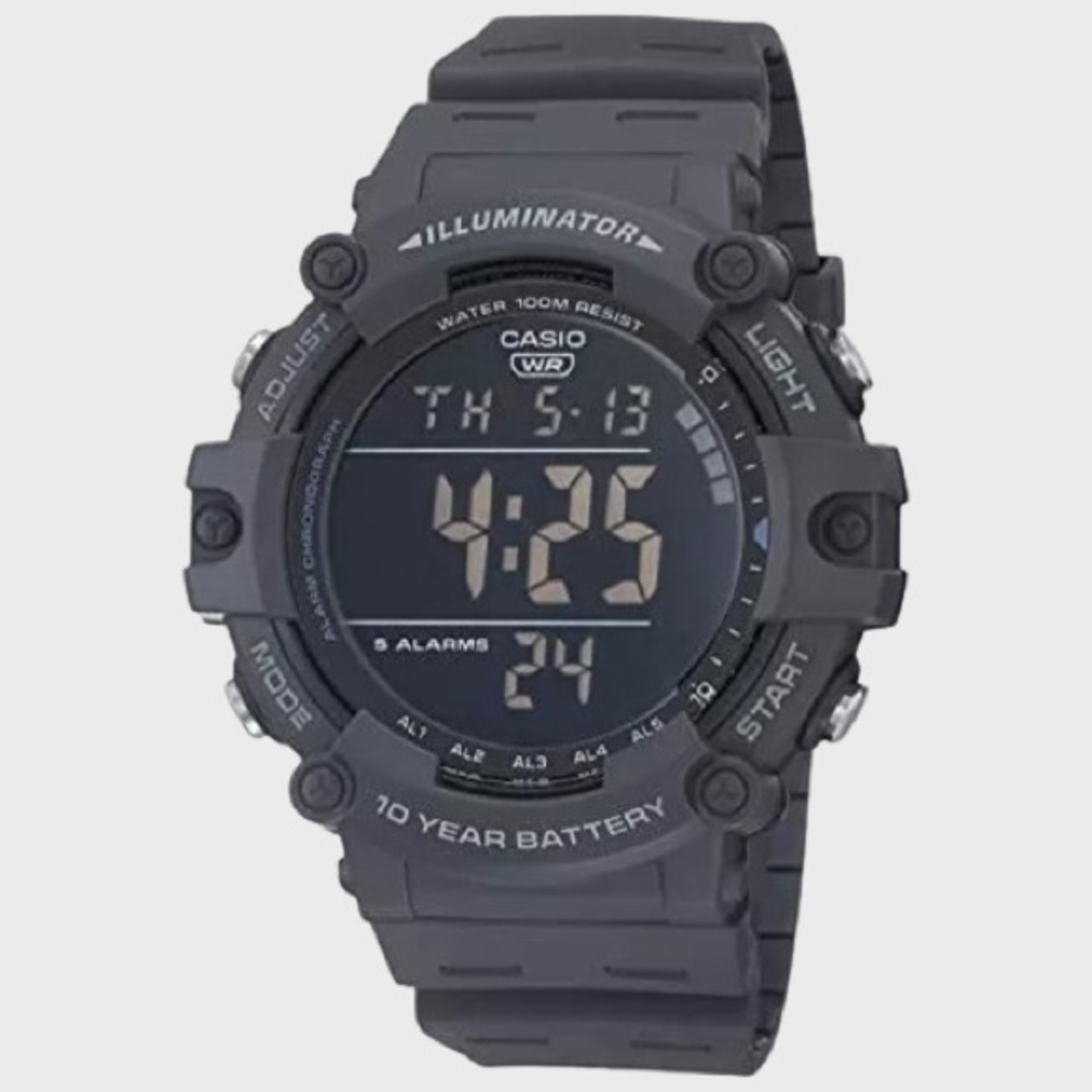 Casio Men's Quartz Resin Strap, Black, Casual Watch